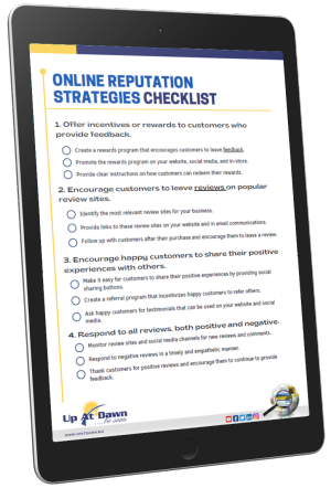 online reputation strategies checklist